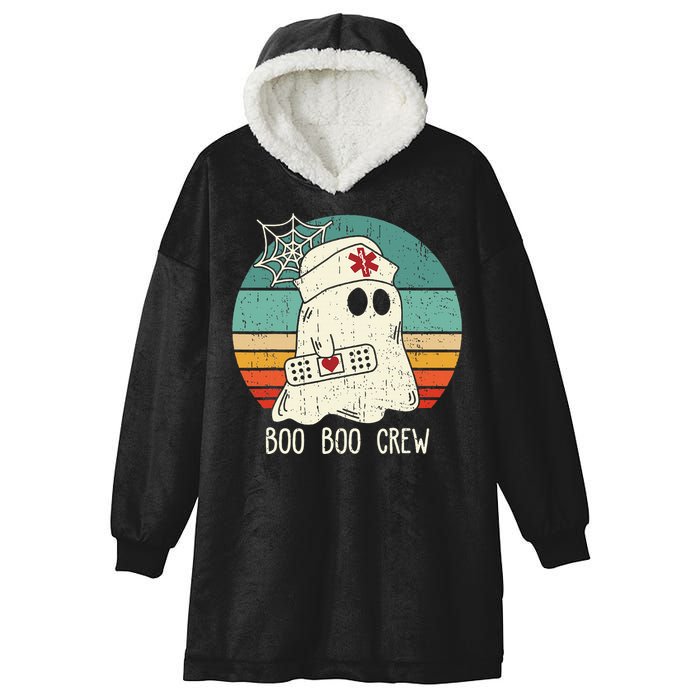 Boo Boo Crew Nurse Scrub Halloween Nurse Shirts Hooded Wearable Blanket