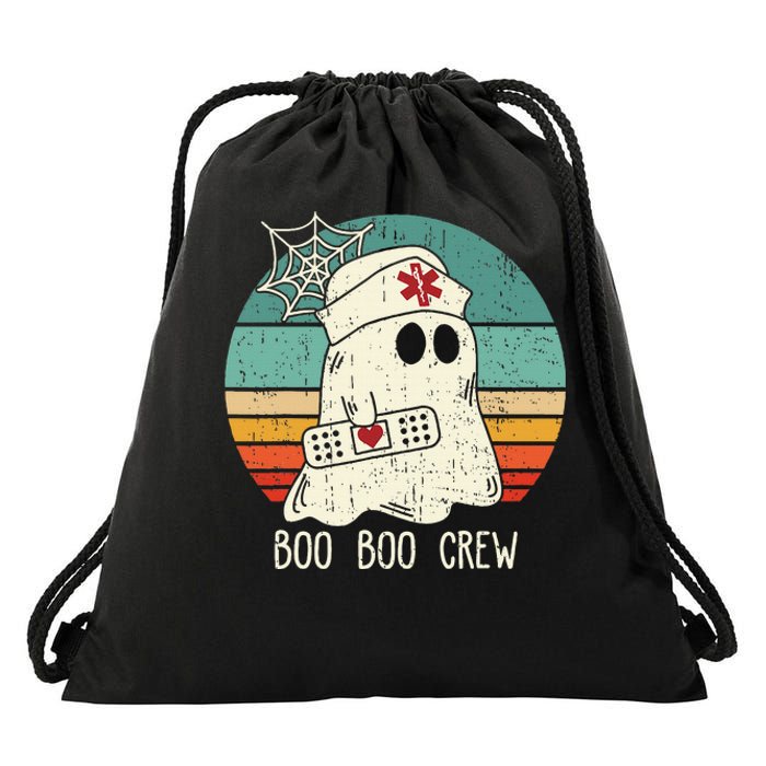 Boo Boo Crew Nurse Scrub Halloween Nurse Shirts Drawstring Bag