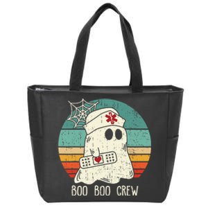 Boo Boo Crew Nurse Scrub Halloween Nurse Shirts Zip Tote Bag