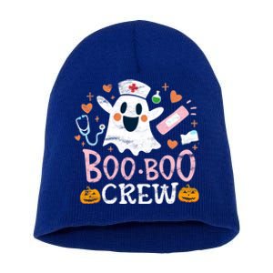 Boo Boo Crew Funny Nurse Halloween Ghost Costume Gift Short Acrylic Beanie