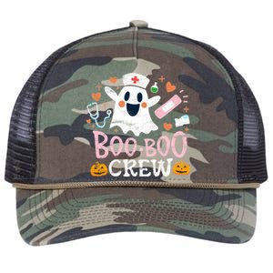 Boo Boo Crew Funny Nurse Halloween Ghost Costume Gift Retro Rope Trucker Hat Cap