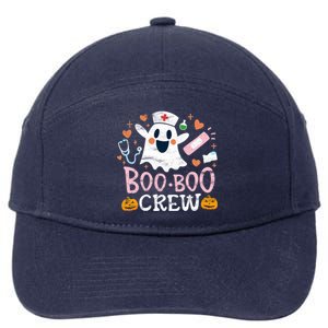 Boo Boo Crew Funny Nurse Halloween Ghost Costume Gift 7-Panel Snapback Hat