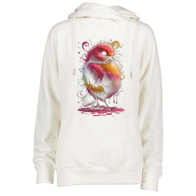 Birdwatching Birder Colorful Bird Art Ornithology Gift Womens Funnel Neck Pullover Hood