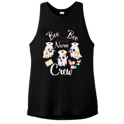 Boo Boo Crew Nurse Ghost Costume Funny Halloween Gift Ladies PosiCharge Tri-Blend Wicking Tank