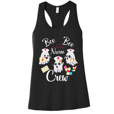 Boo Boo Crew Nurse Ghost Costume Funny Halloween Gift Women's Racerback Tank