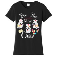 Boo Boo Crew Nurse Ghost Costume Funny Halloween Gift Women's T-Shirt