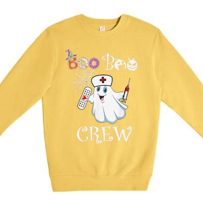 Boo Boo Crew Funny Ghost Paramedic Emt Ems Nurse Halloween Premium Crewneck Sweatshirt