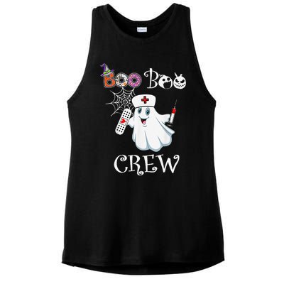 Boo Boo Crew Funny Ghost Paramedic Emt Ems Nurse Halloween Ladies PosiCharge Tri-Blend Wicking Tank