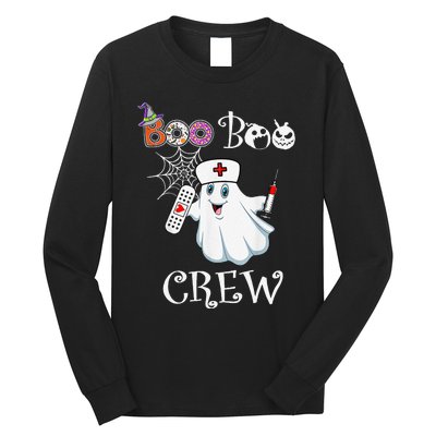 Boo Boo Crew Funny Ghost Paramedic Emt Ems Nurse Halloween Long Sleeve Shirt