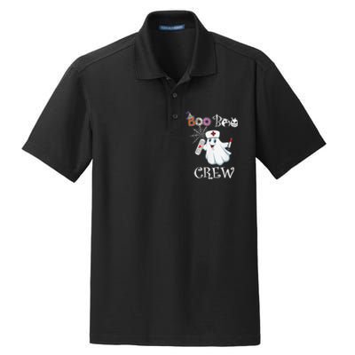 Boo Boo Crew Funny Ghost Paramedic Emt Ems Nurse Halloween Dry Zone Grid Polo