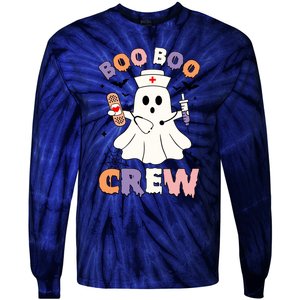 Boo Boo Crew Halloween Nurse Tie-Dye Long Sleeve Shirt