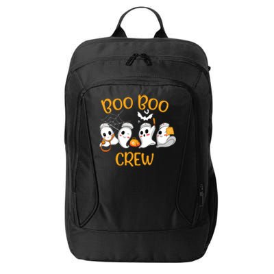 Boo Boo Crew Funny Nurse Halloween Cute Ghost Costume City Backpack