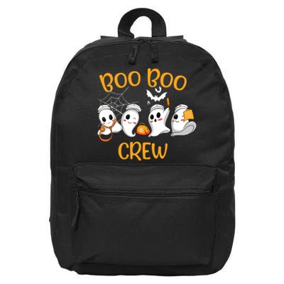 Boo Boo Crew Funny Nurse Halloween Cute Ghost Costume 16 in Basic Backpack