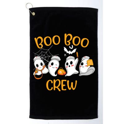 Boo Boo Crew Funny Nurse Halloween Cute Ghost Costume Platinum Collection Golf Towel