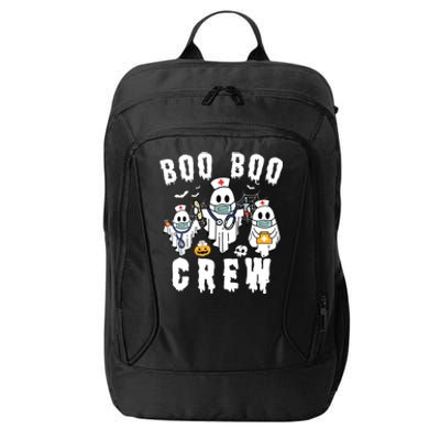 Boo Boo Crew Ghost Halloween Paramedic Nurse Rn Er Nicu Lpn City Backpack