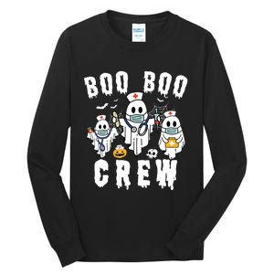 Boo Boo Crew Ghost Halloween Paramedic Nurse Rn Er Nicu Lpn Tall Long Sleeve T-Shirt