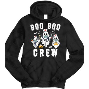 Boo Boo Crew Ghost Halloween Paramedic Nurse Rn Er Nicu Lpn Tie Dye Hoodie