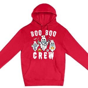 Boo Boo Crew Ghost Halloween Paramedic Nurse Rn Er Nicu Lpn Premium Pullover Hoodie