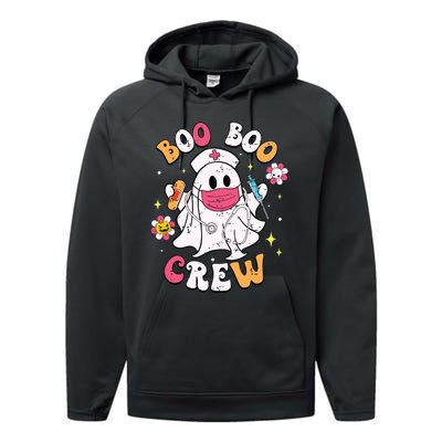 Boo Boo Crew Halloween Ghost Nurse Performance Fleece Hoodie