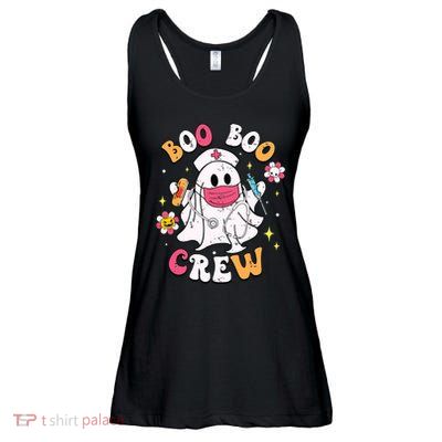 Boo Boo Crew Halloween Ghost Nurse Ladies Essential Flowy Tank