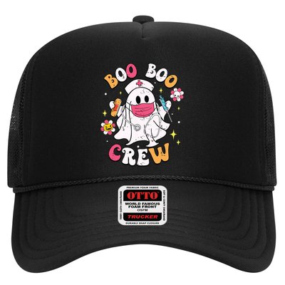 Boo Boo Crew Halloween Ghost Nurse Trucker Hat