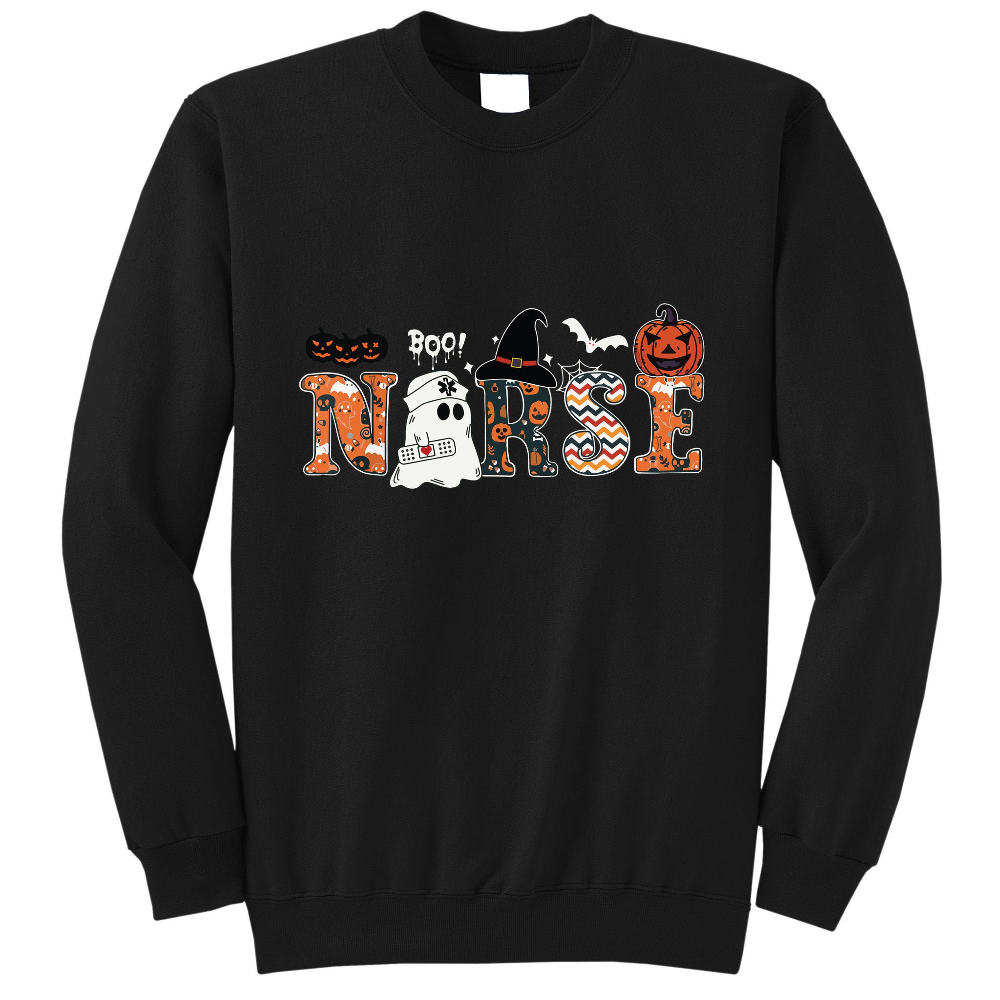 Boo Boo Crew Nurse Funny Ghost Women Halloween Nurse Tall Sweatshirt