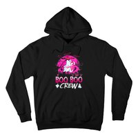 Boo Boo Crew Halloween Ghost Ribbon Breast Cancer Awareness Hoodie