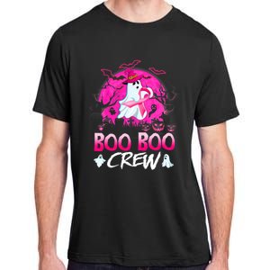 Boo Boo Crew Halloween Ghost Ribbon Breast Cancer Awareness Adult ChromaSoft Performance T-Shirt