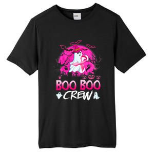 Boo Boo Crew Halloween Ghost Ribbon Breast Cancer Awareness Tall Fusion ChromaSoft Performance T-Shirt