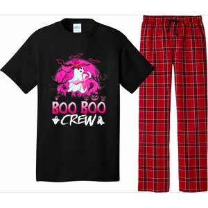 Boo Boo Crew Halloween Ghost Ribbon Breast Cancer Awareness Pajama Set