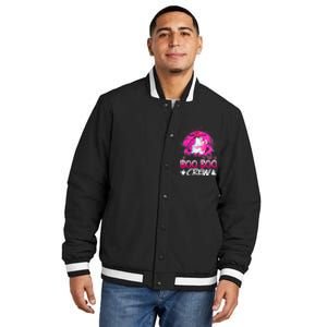 Boo Boo Crew Halloween Ghost Ribbon Breast Cancer Awareness Insulated Varsity Jacket