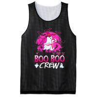 Boo Boo Crew Halloween Ghost Ribbon Breast Cancer Awareness Mesh Reversible Basketball Jersey Tank