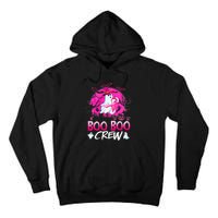 Boo Boo Crew Halloween Ghost Ribbon Breast Cancer Awareness Tall Hoodie