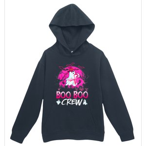 Boo Boo Crew Halloween Ghost Ribbon Breast Cancer Awareness Urban Pullover Hoodie