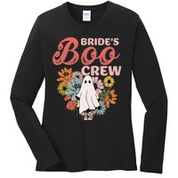 BrideS Boo Crew Floral Ghost Wedding Bachelorette Halloween Ladies Long Sleeve Shirt