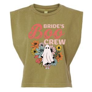 BrideS Boo Crew Floral Ghost Wedding Bachelorette Halloween Garment-Dyed Women's Muscle Tee