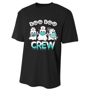 Boo boo Crew Nurse Halloween Ghost Costume Performance Sprint T-Shirt