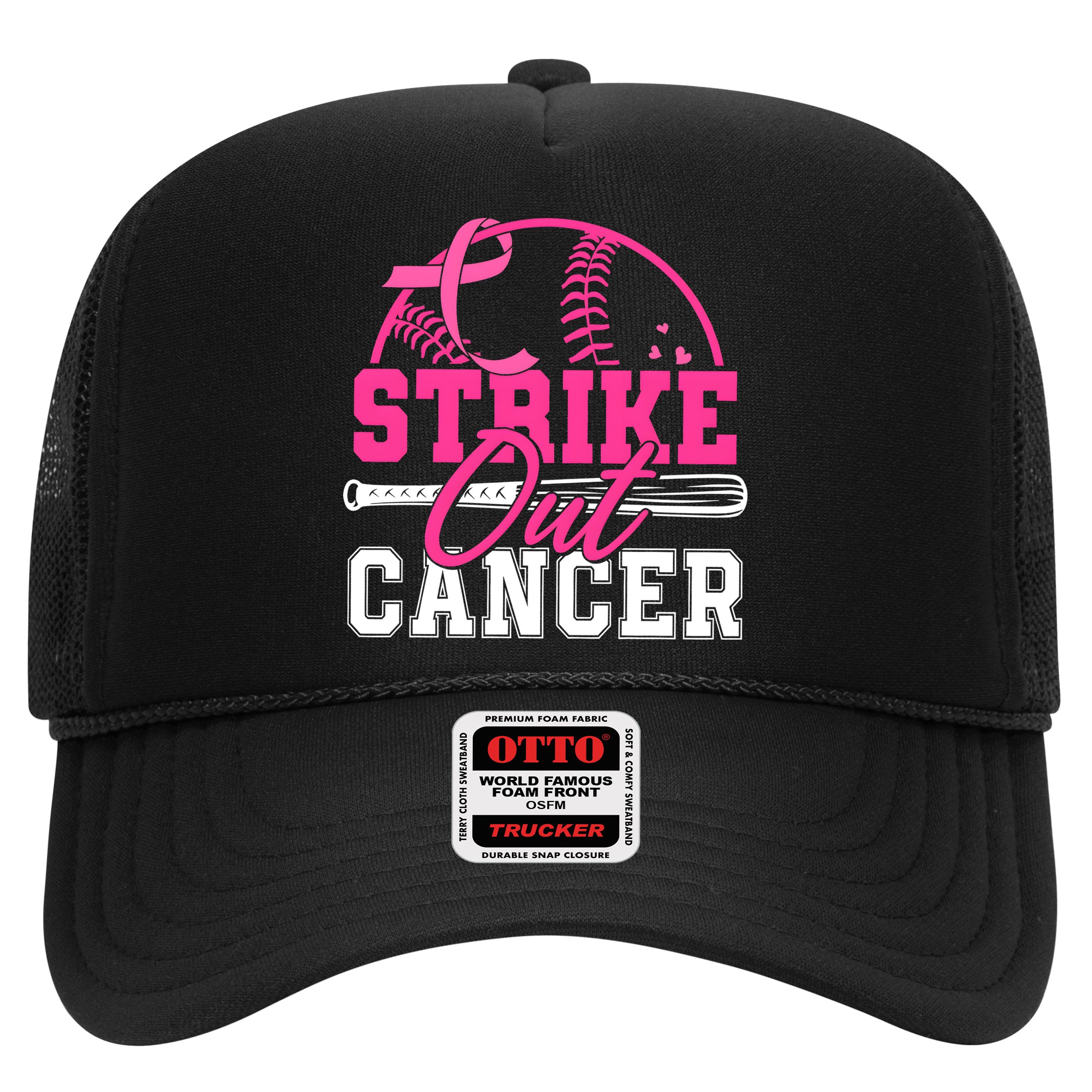 Baseball Breast Cancer Strike Out Cancer Awareness Month Hat