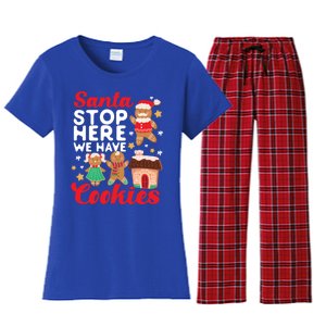 Bake Baking Christmas Cookie Santa Gingerbread Santa Cute Gift Women's Flannel Pajama Set