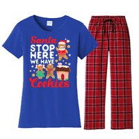 Bake Baking Christmas Cookie Santa Gingerbread Santa Cute Gift Women's Flannel Pajama Set