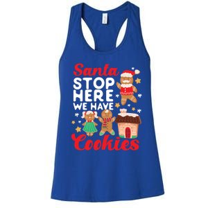 Bake Baking Christmas Cookie Santa Gingerbread Santa Cute Gift Women's Racerback Tank