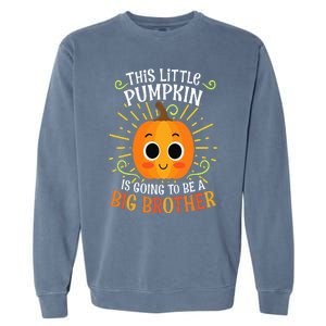 Big Brother Cute Thanksgiving Pumpkin Pregnancy Announcement Garment-Dyed Sweatshirt