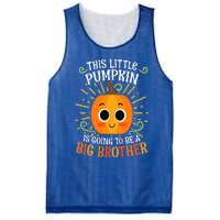 Big Brother Cute Thanksgiving Pumpkin Pregnancy Announcement Mesh Reversible Basketball Jersey Tank