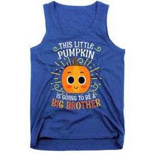 Big Brother Cute Thanksgiving Pumpkin Pregnancy Announcement Tank Top