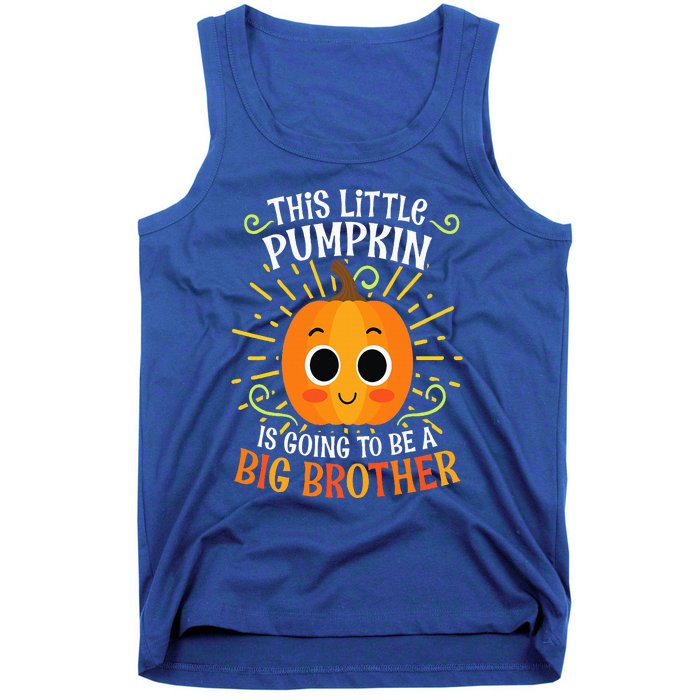 Big Brother Cute Thanksgiving Pumpkin Pregnancy Announcement Tank Top