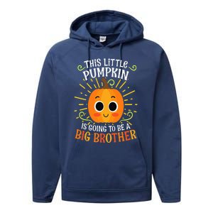 Big Brother Cute Thanksgiving Pumpkin Pregnancy Announcement Performance Fleece Hoodie