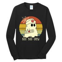 Boo Boo Crew Nurse Shirts Halloween Nurse Shirts For Women Tall Long Sleeve T-Shirt