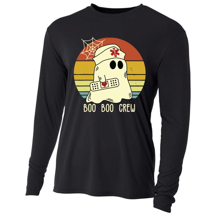 Boo Boo Crew Nurse Shirts Halloween Nurse Shirts For Women Cooling Performance Long Sleeve Crew