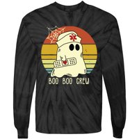 Boo Boo Crew Nurse Shirts Halloween Nurse Shirts For Women Tie-Dye Long Sleeve Shirt