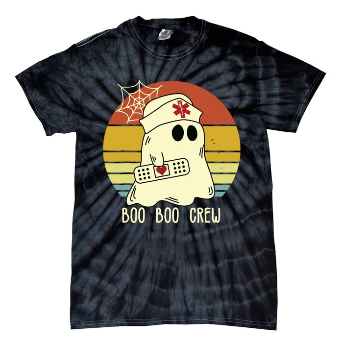 Boo Boo Crew Nurse Shirts Halloween Nurse Shirts For Women Tie-Dye T-Shirt